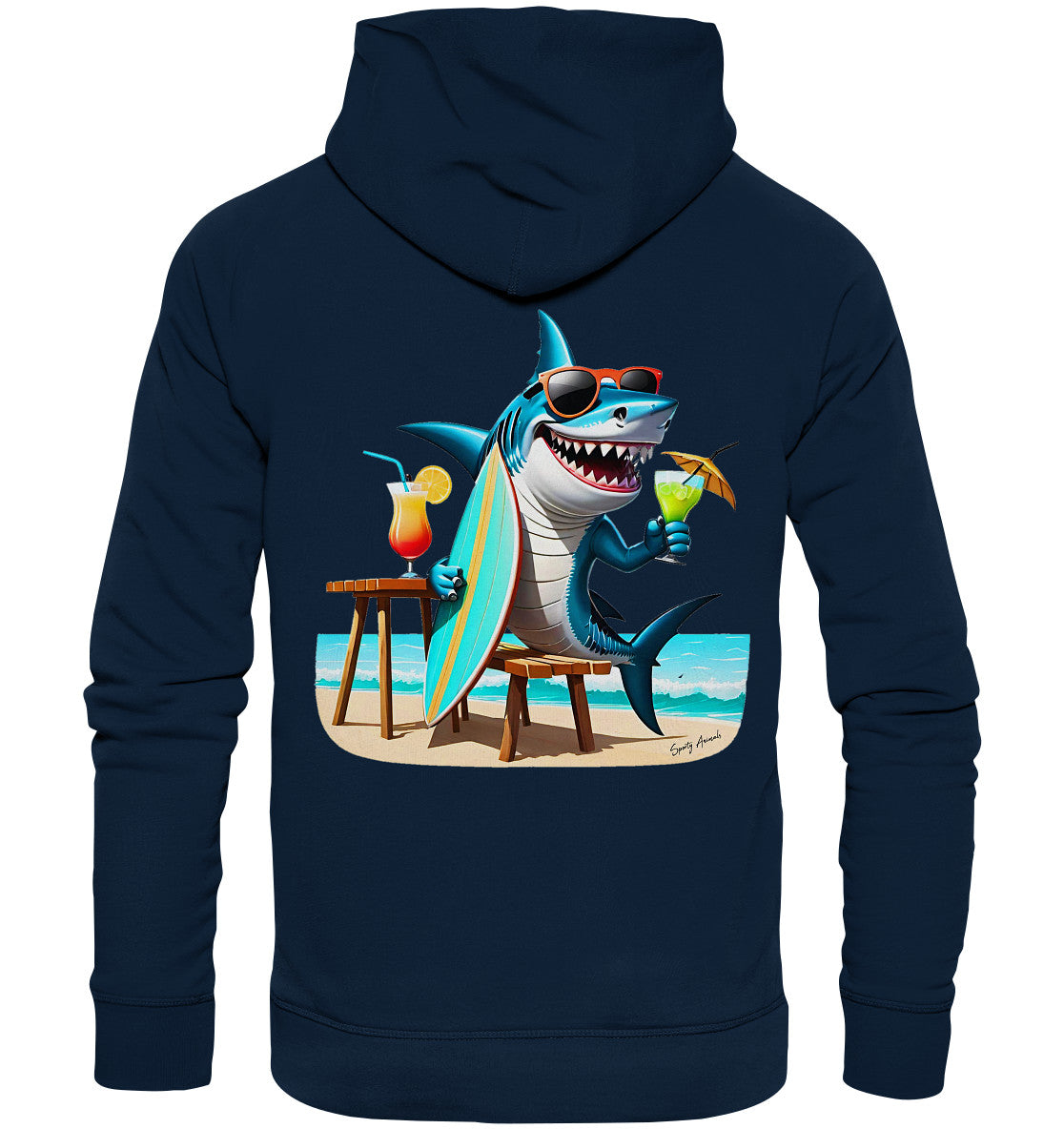 Surfing Shark - Organic Hoodie