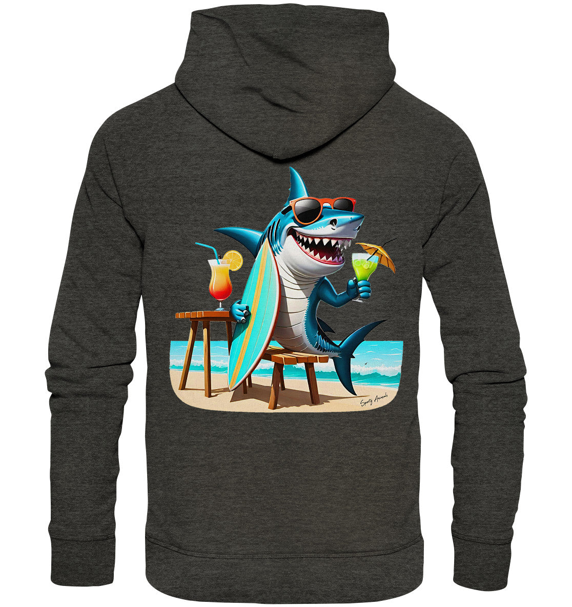 Surfing Shark - Organic Hoodie