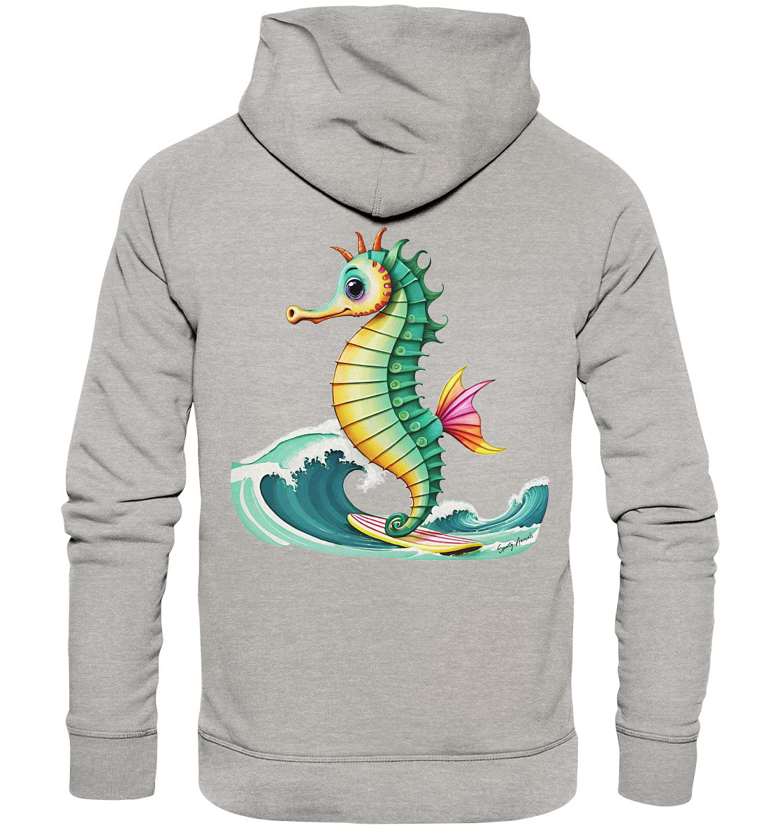 Surfing Seahorse - Organic Fashion Hoodie