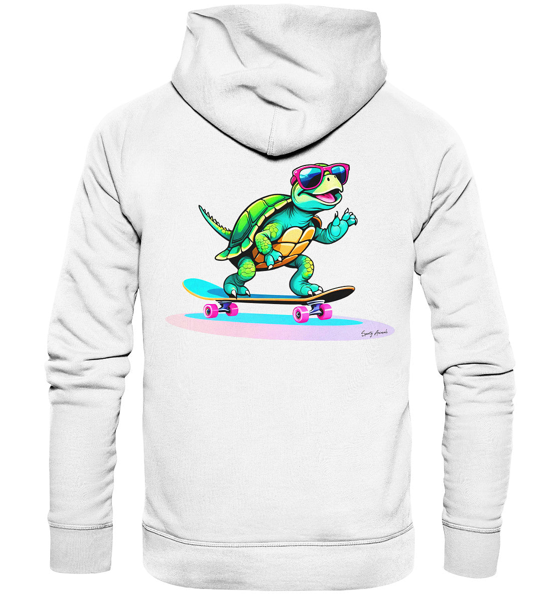 Skateboarding Turtle - Organic Fashion Hoodie