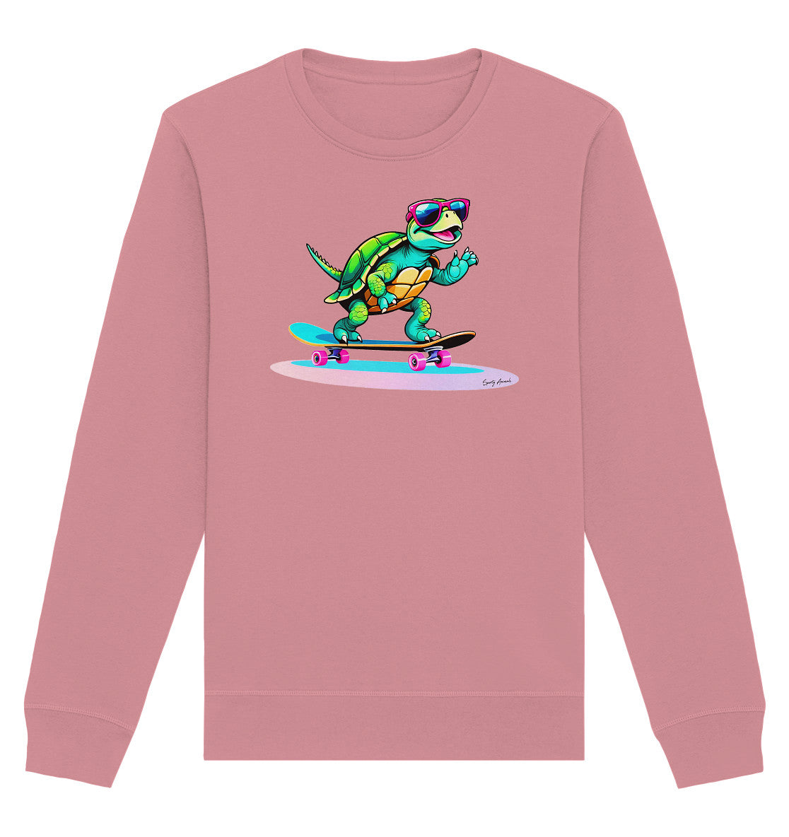 Skateboarding Turtle - Organic Basic Unisex Sweatshirt