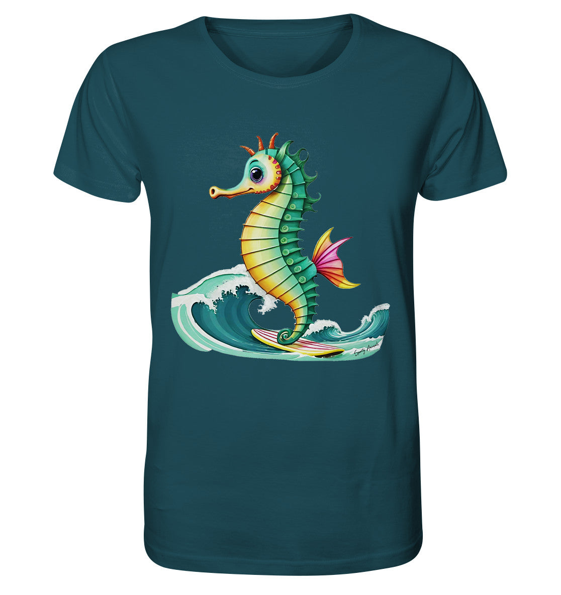 Surfing Seahorse Unisex - Organic Shirt