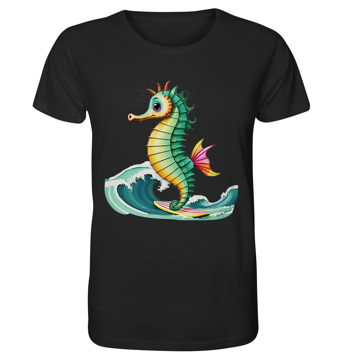 Surfing Seahorse Unisex - Organic Shirt