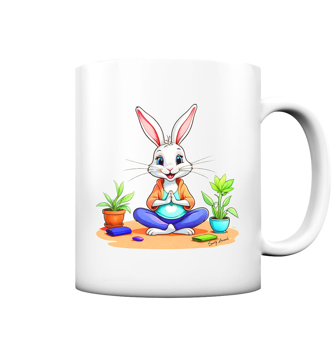 Lustige Yoga Hase - Tasse matt
