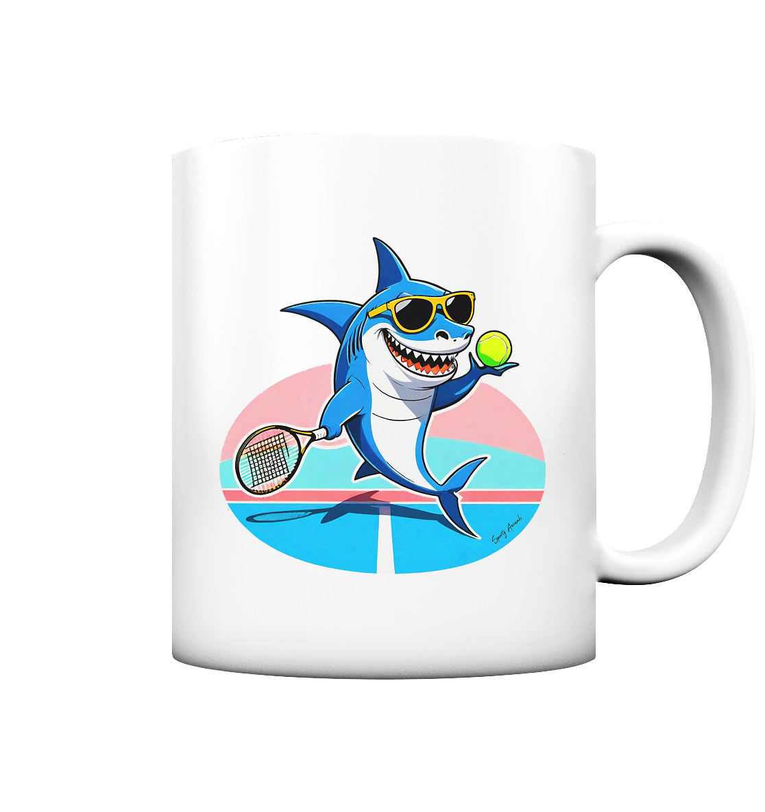 Tennis Shark - Tasse matt