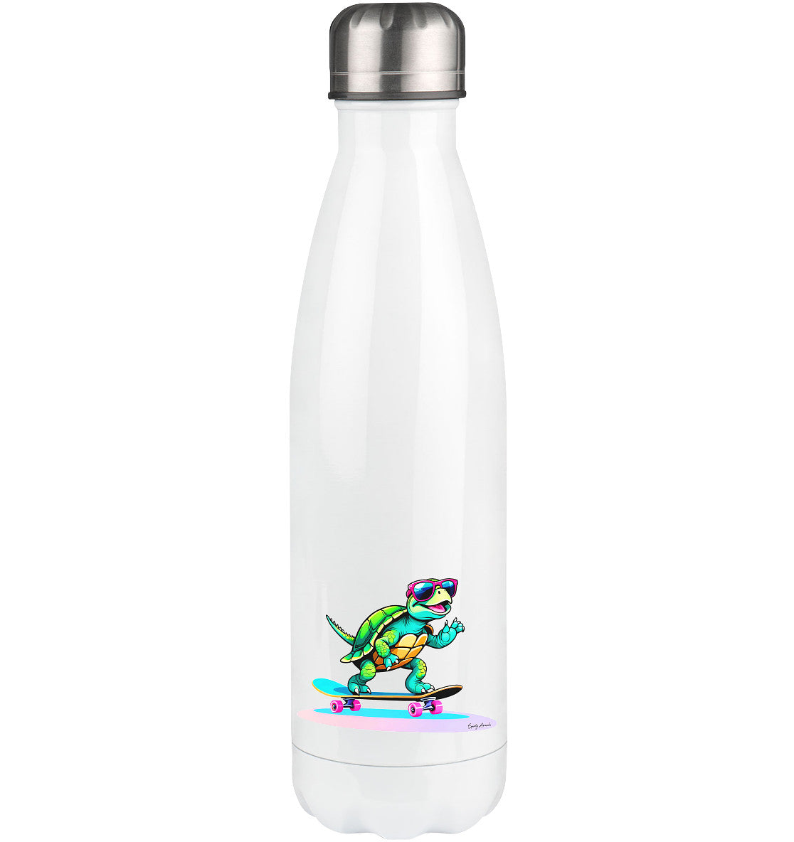 Skateboarding Turtle - Thermoflasche 500ml