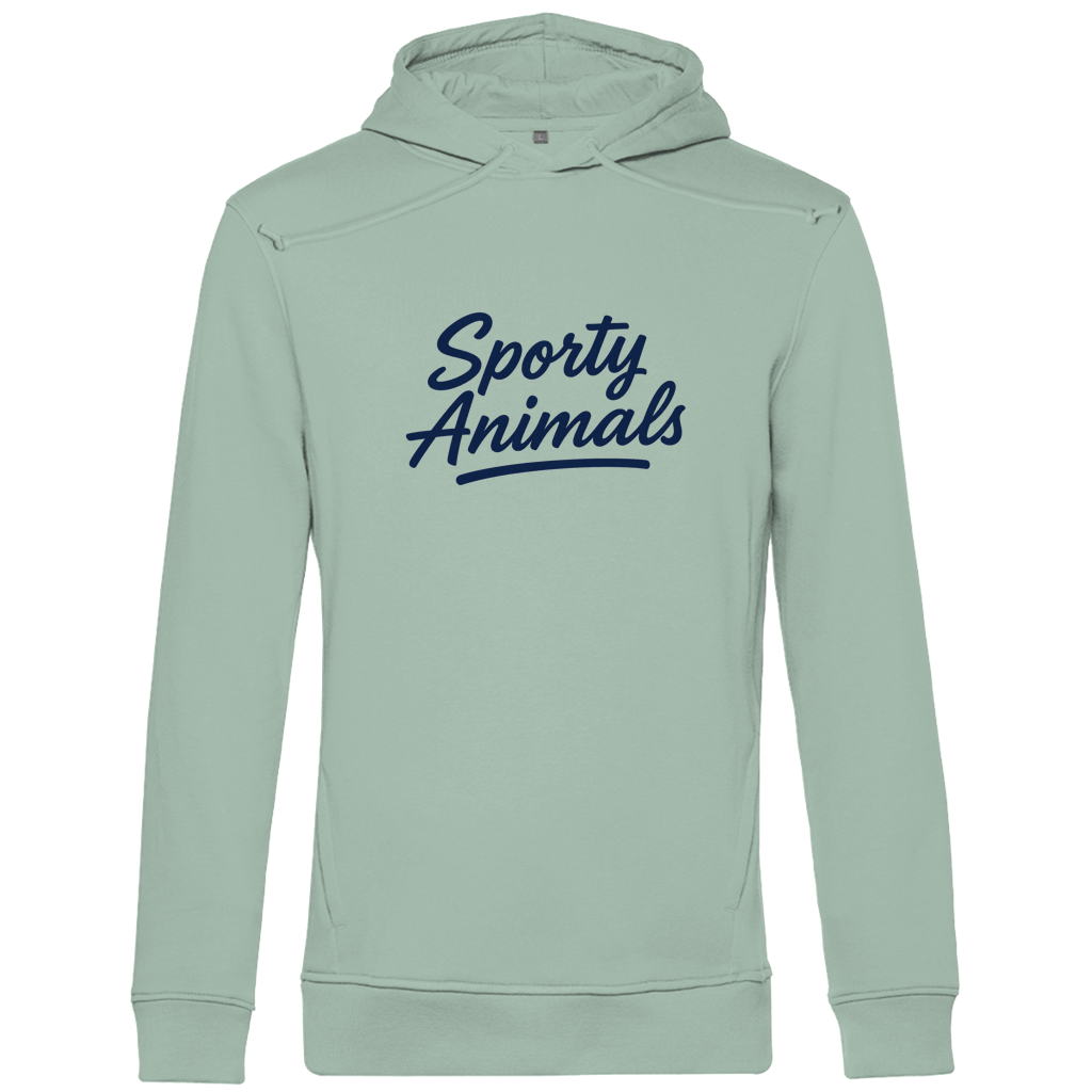 Hoodie aus Bio-Baumwolle – Lustiges Krokodil im Comic-Stil macht Yoga | Sporty Animals