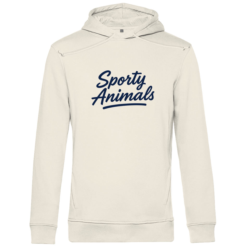 Hoodie aus Bio-Baumwolle – Lustiges Krokodil im Comic-Stil macht Yoga | Sporty Animals