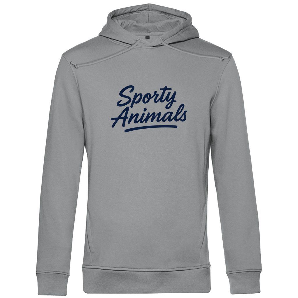 Hoodie aus Bio-Baumwolle – Lustiges Krokodil im Comic-Stil macht Yoga | Sporty Animals