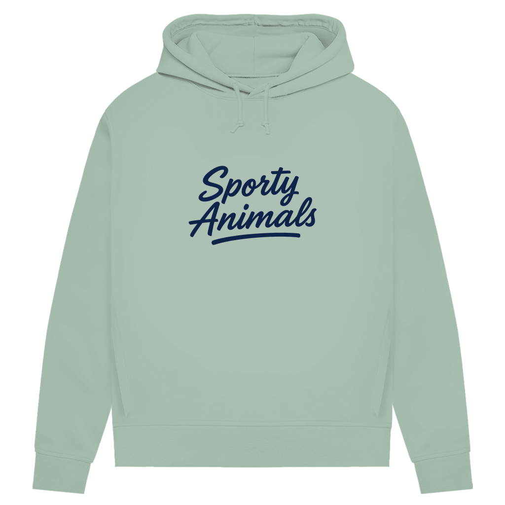 Hoodie aus Bio-Baumwolle – Lustiges Krokodil im Comic-Stil macht Yoga | Sporty Animals