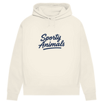 Hoodie aus Bio-Baumwolle – Lustiges Krokodil im Comic-Stil macht Yoga | Sporty Animals