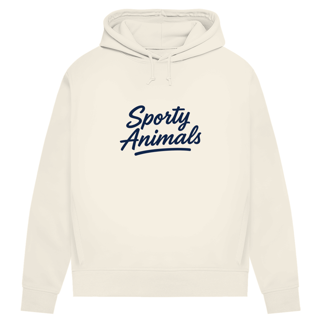Hoodie aus Bio-Baumwolle – Lustiges Krokodil im Comic-Stil macht Yoga | Sporty Animals