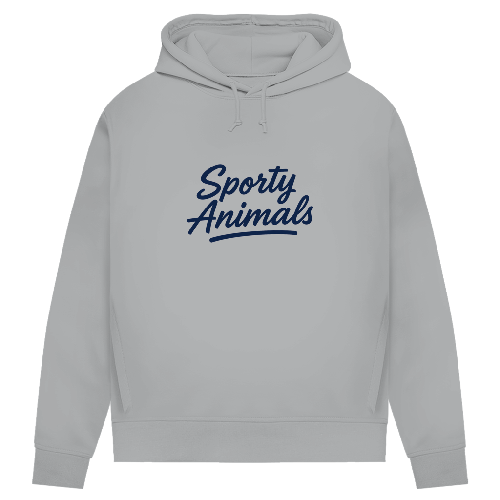 Hoodie aus Bio-Baumwolle – Lustiges Krokodil im Comic-Stil macht Yoga | Sporty Animals