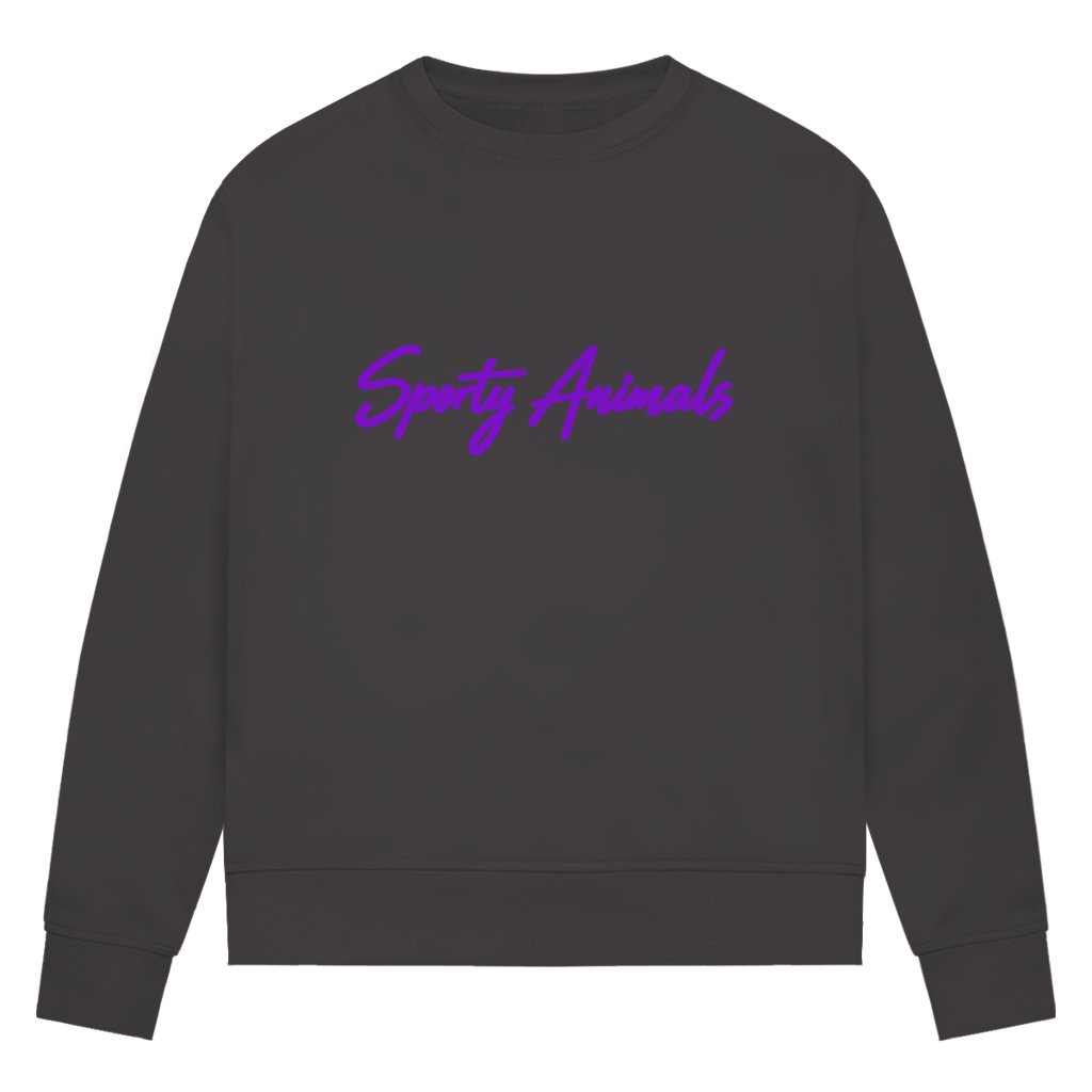 Damen Premium Bio Sweatshirt Yoga Cat