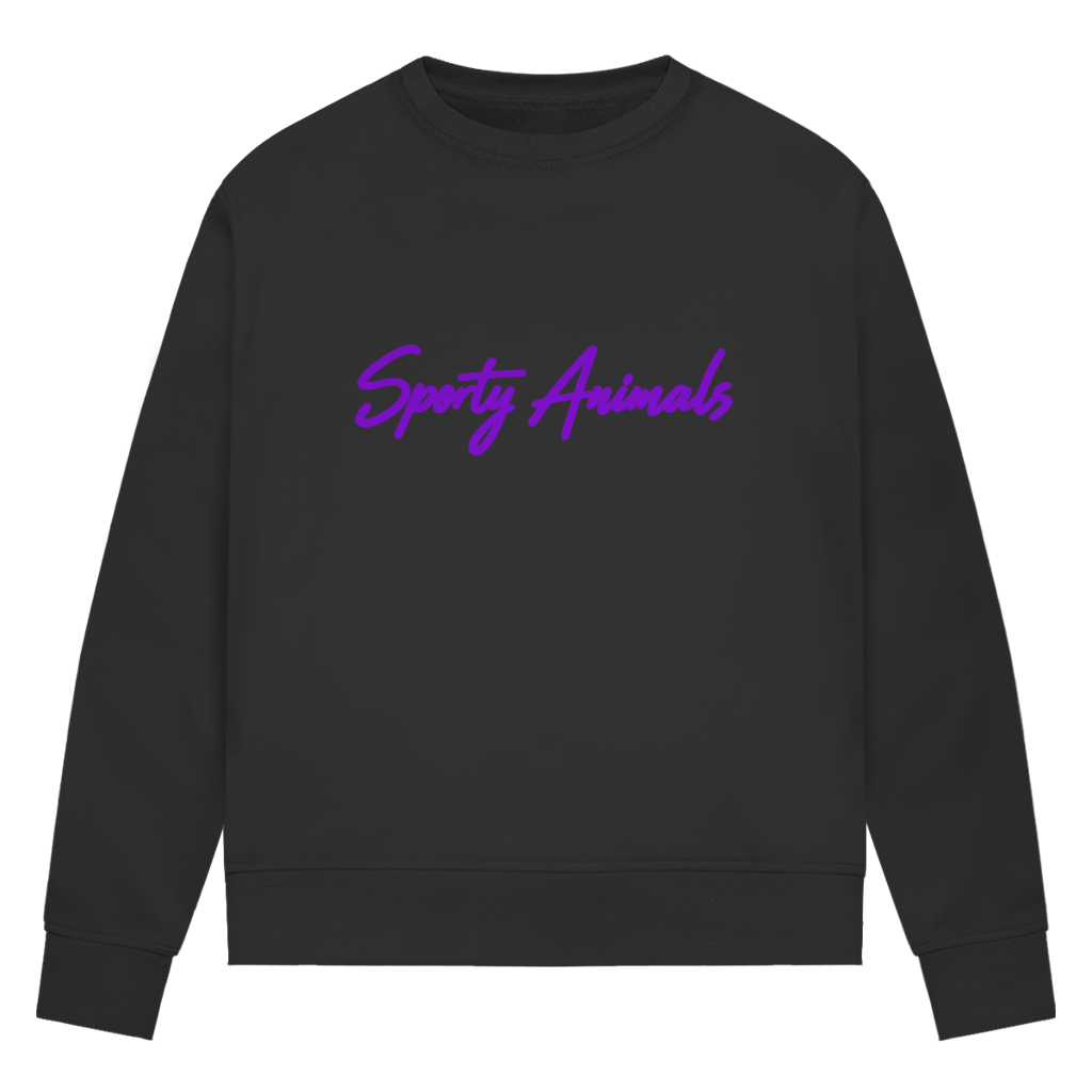 Damen Premium Bio Sweatshirt Yoga Cat