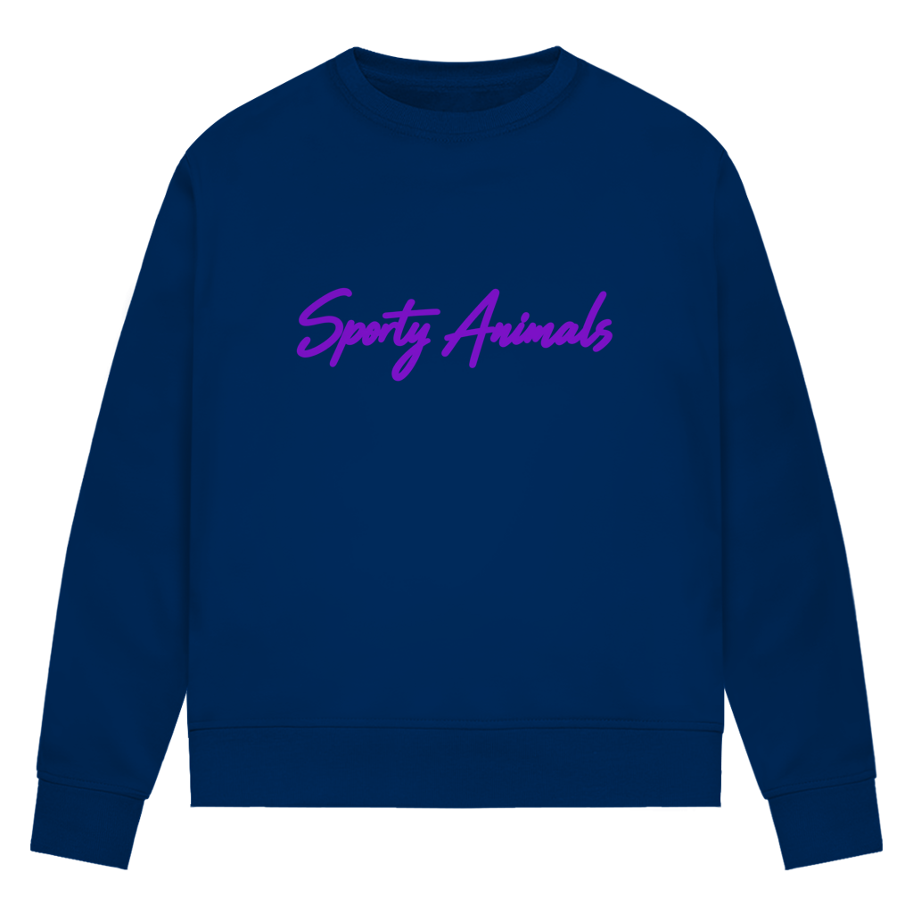 Damen Premium Bio Sweatshirt Yoga Cat