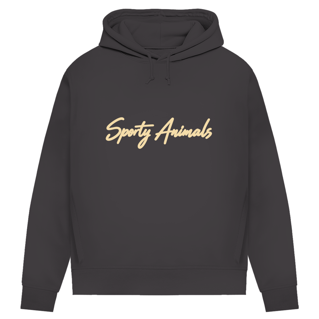 Hoodie für Damen aus Bio-Baumwolle – Schildkröte beim Golf | Sporty Animals