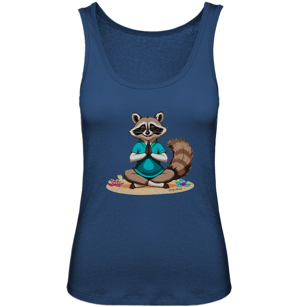 Yoga Raccoon - Damen Premium Organic Tank Top