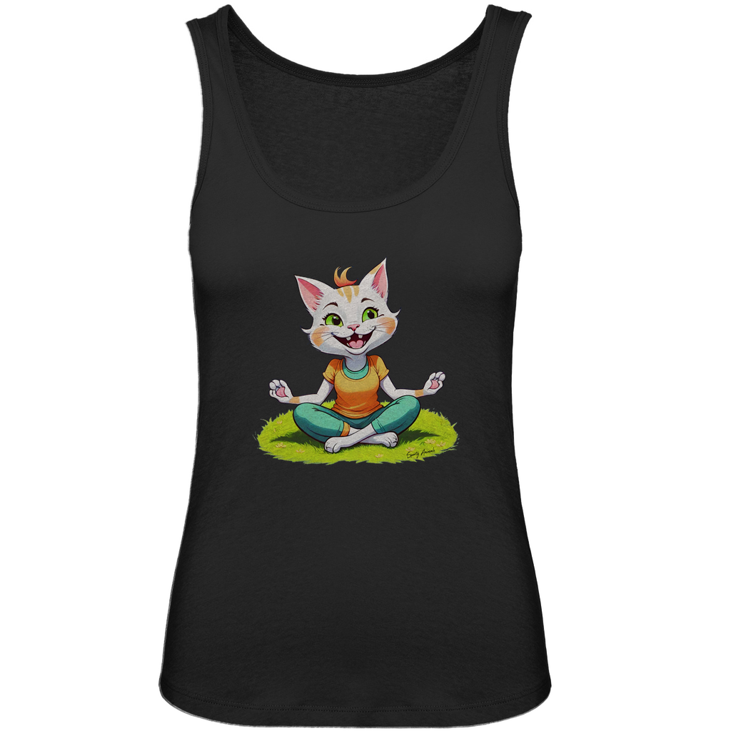 Yoga Cat - Damen Premium Organic Tank Top