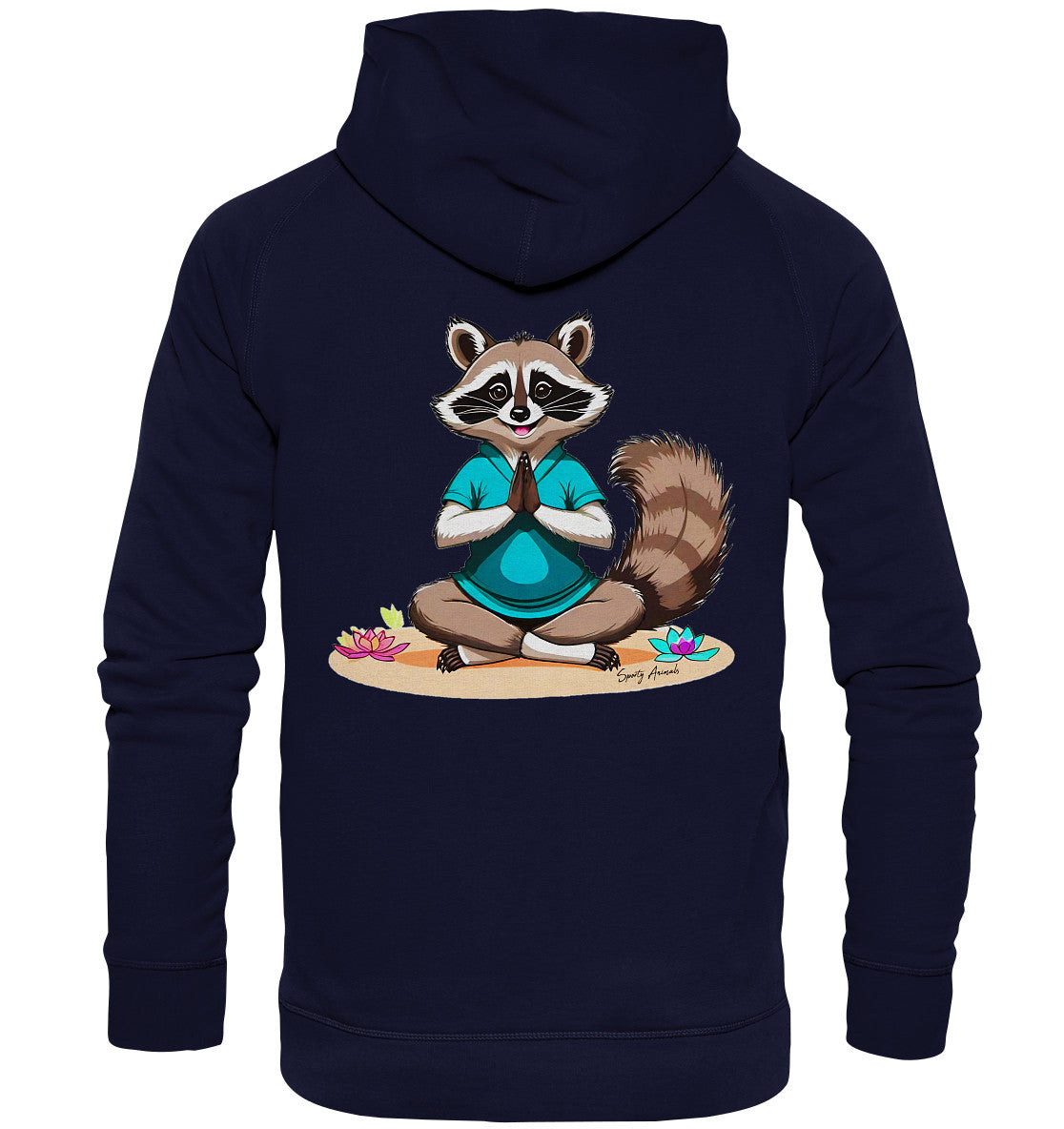 Lustiger Yoga Waschbär - Basic Unisex Hoodie