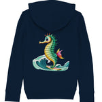 Surfing Seahorse - Kids Organic Hoodie