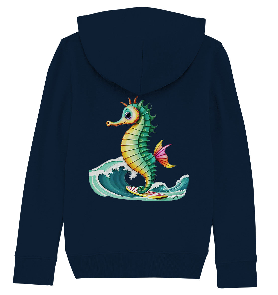 Surfing Seahorse - Kids Organic Hoodie