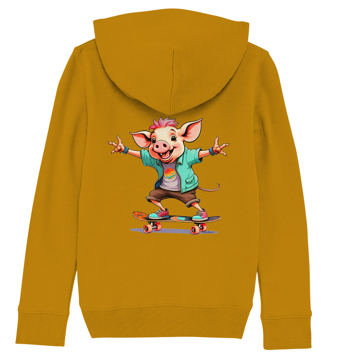 Skateboarding Pork - Kids Organic Hoodie