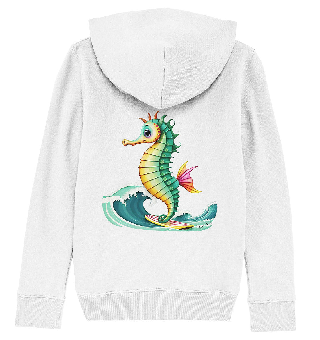 Surfing Seahorse - Kids Organic Hoodie