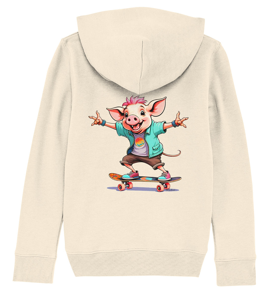 Skateboarding Pork - Kids Organic Hoodie