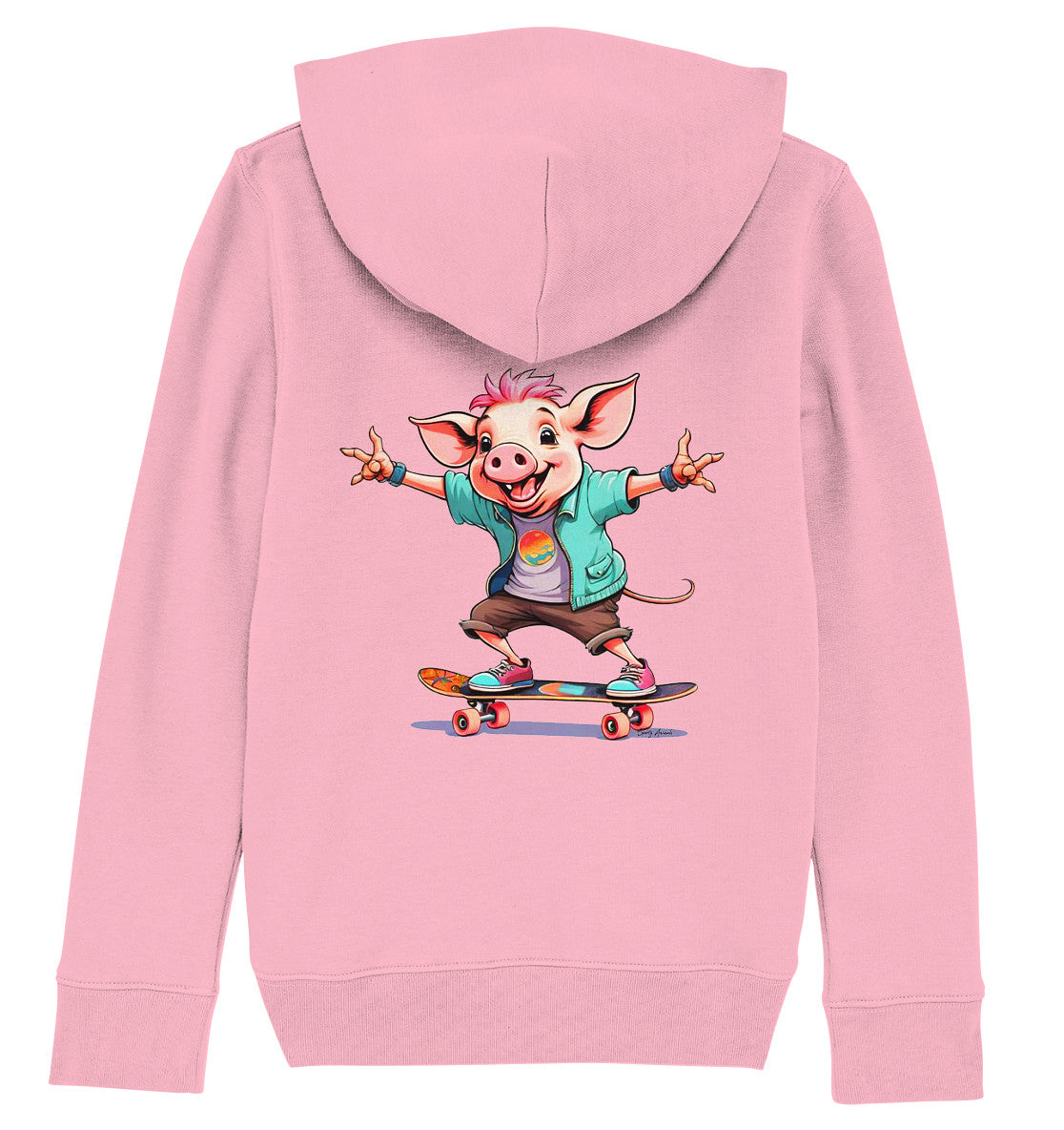 Skateboarding Pork - Kids Organic Hoodie