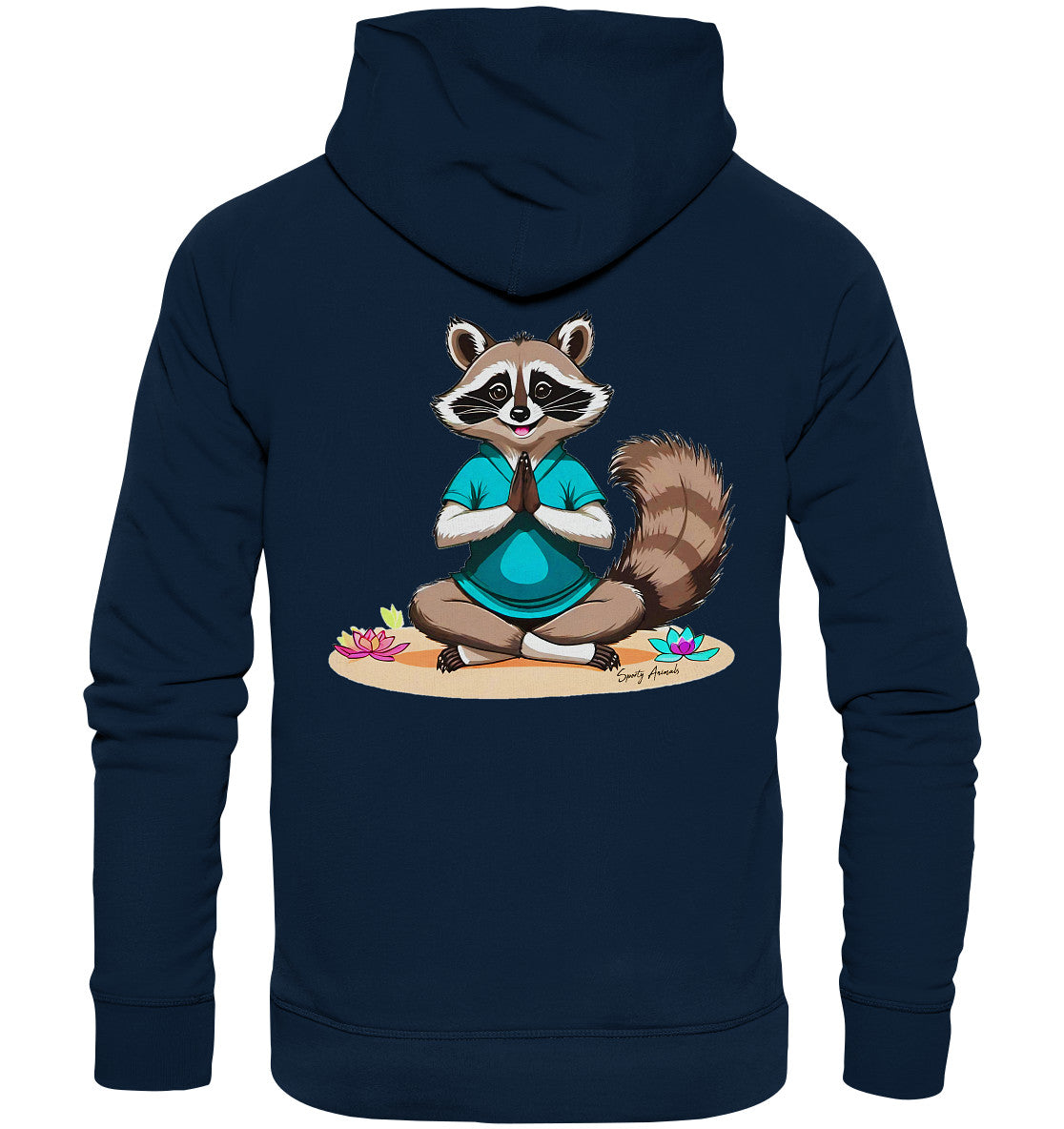 Yoga Raccoon - Organic Fashion Hoodie