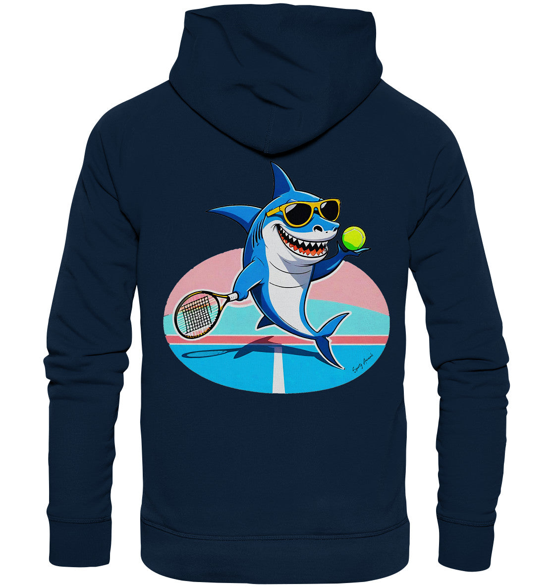 Tennis Shark  - Organic Fashion Hoodie