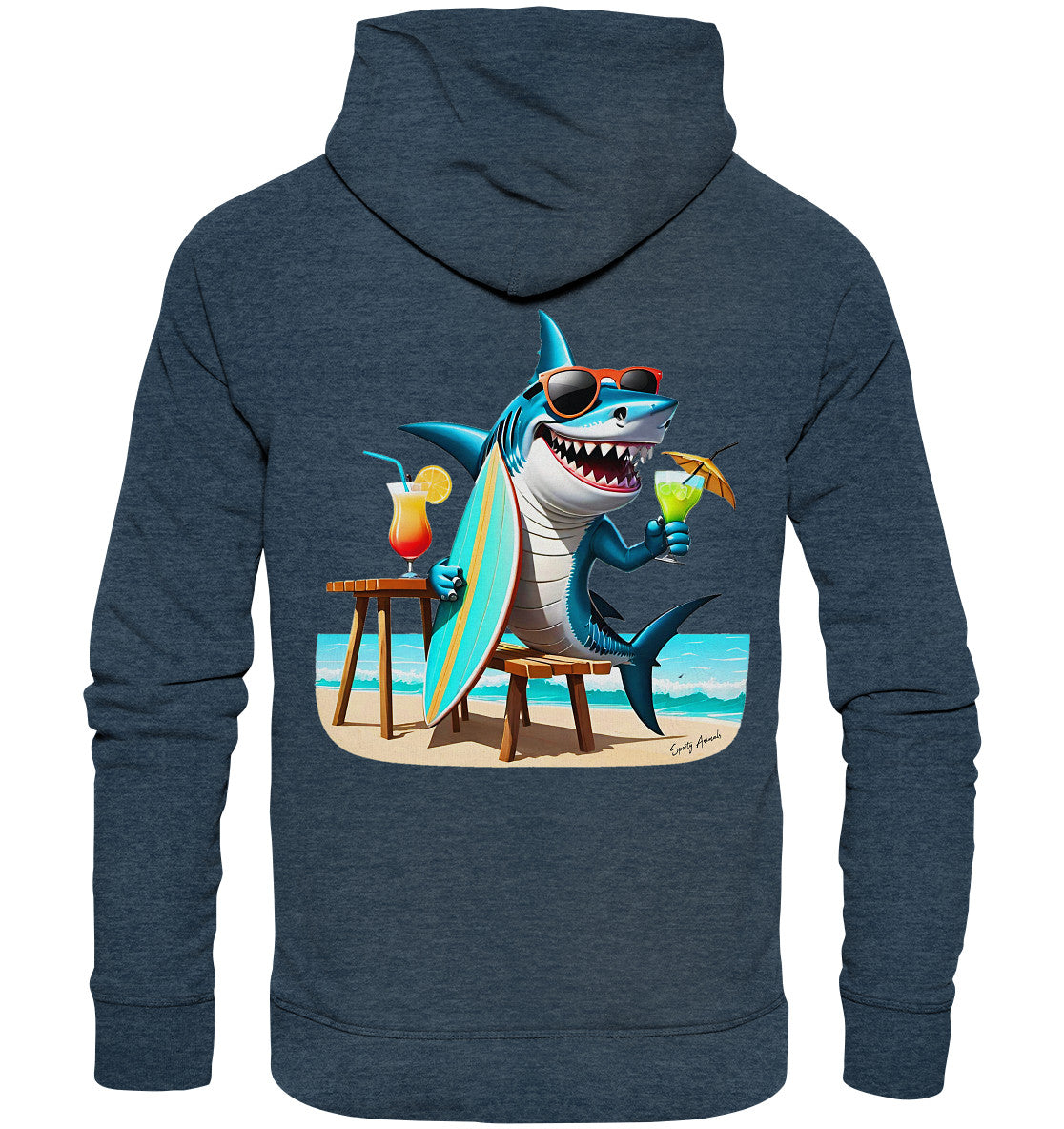 Surfing Shark - Organic Fashion Hoodie