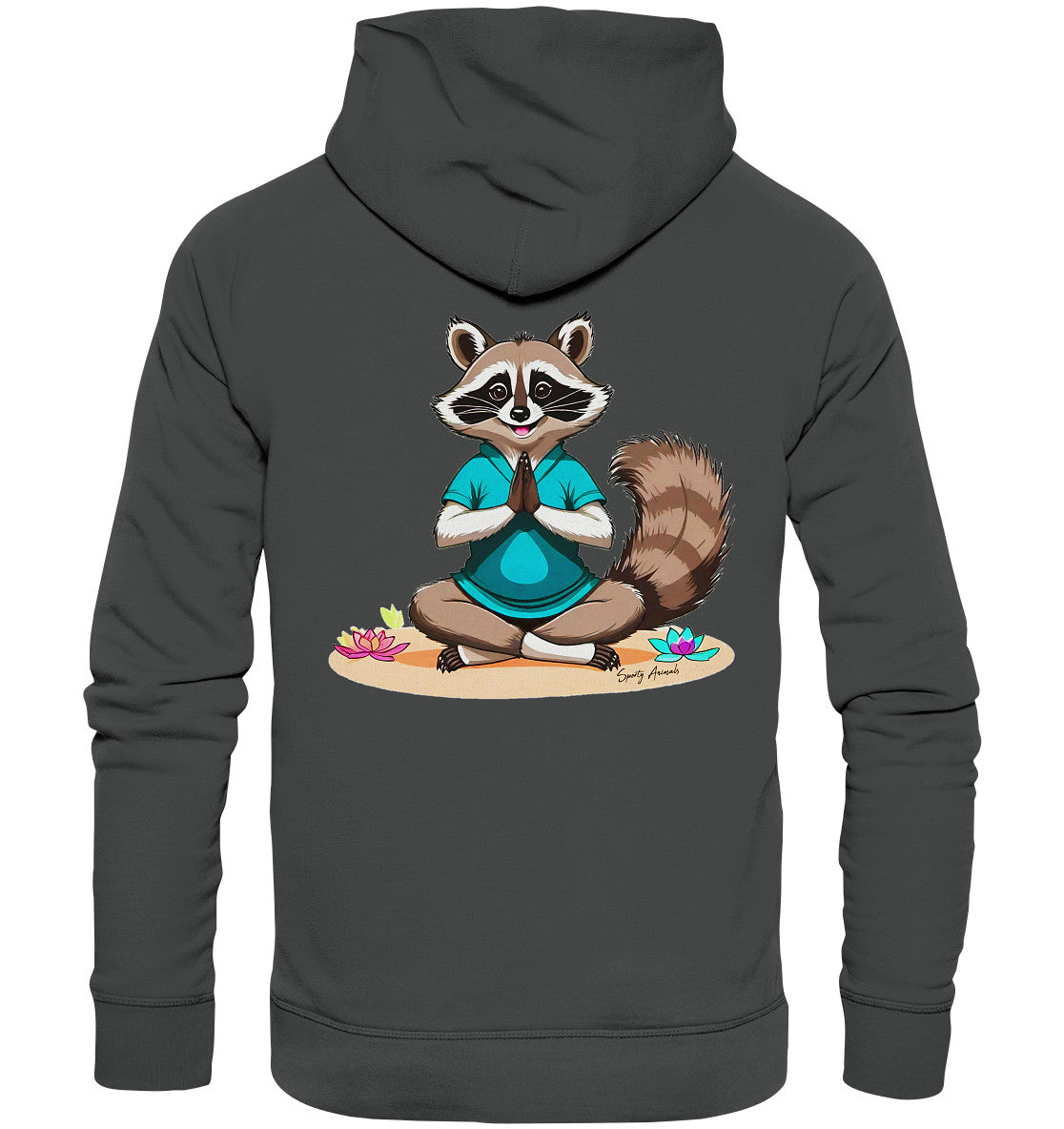 Yoga Raccoon - Organic Fashion Hoodie