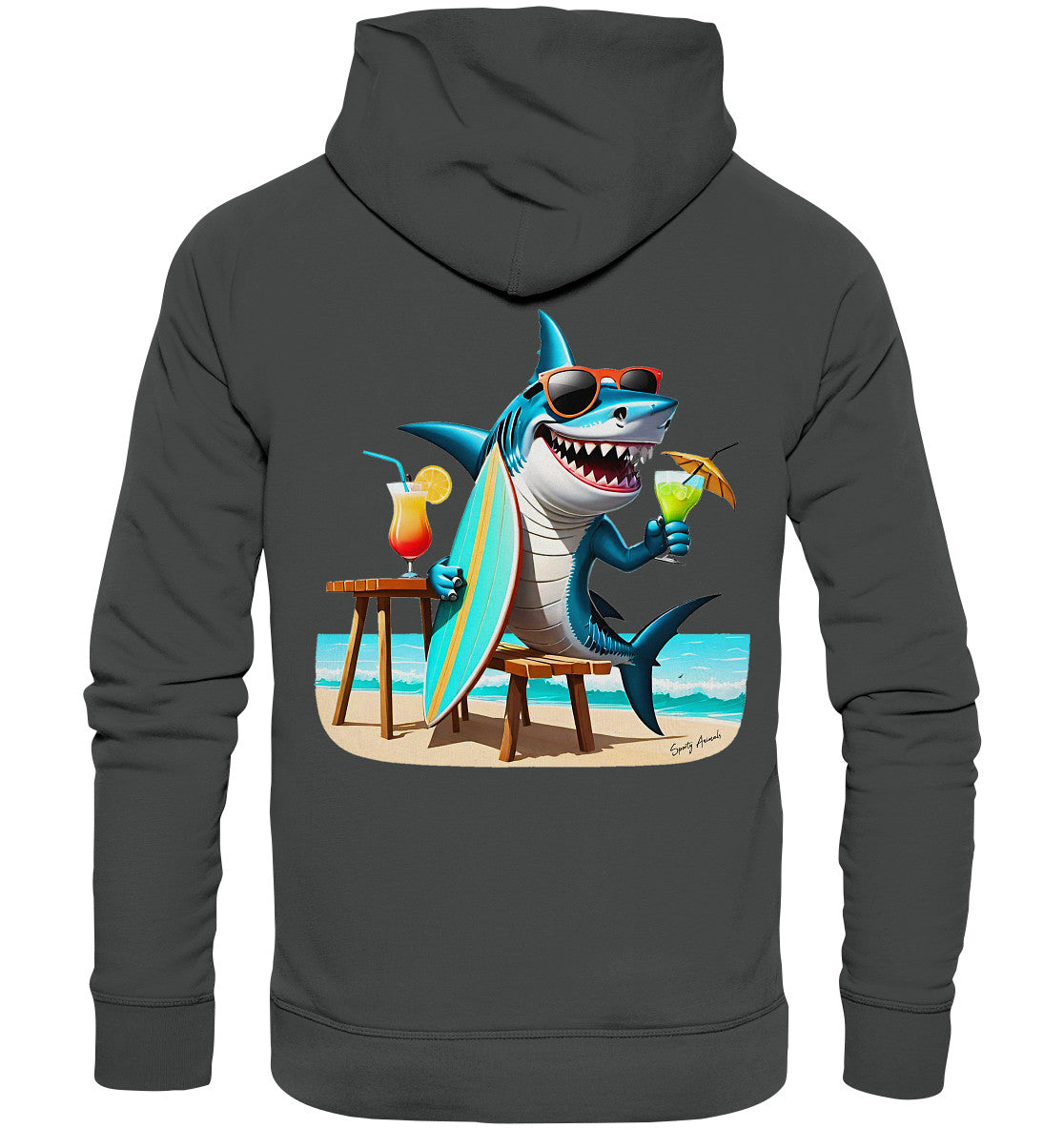 Surfing Shark - Organic Fashion Hoodie