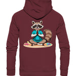 Yoga Raccoon - Organic Fashion Hoodie