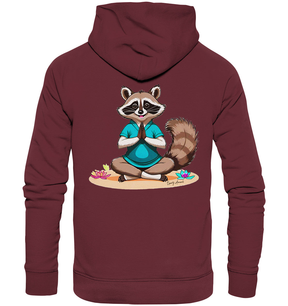 Lustiger Yoga Waschbär - Organic Fashion Hoodie
