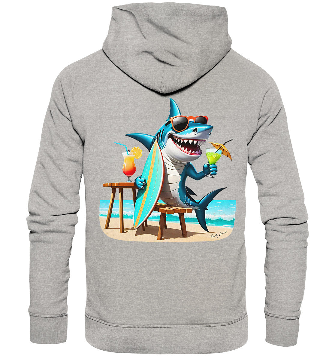 Surfing Shark - Organic Fashion Hoodie