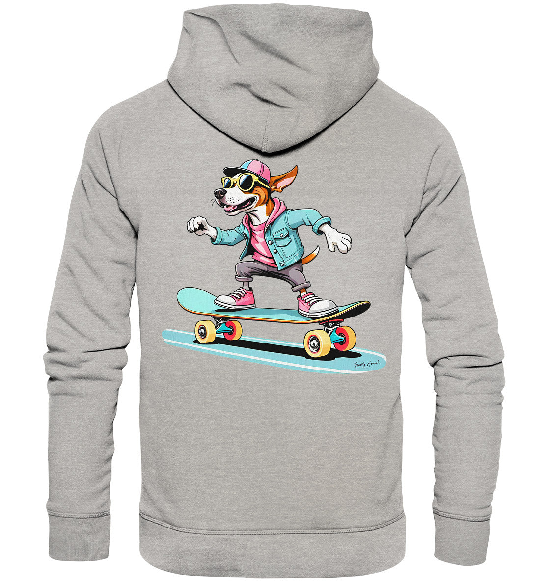 Skateboarding Dog  - Organic Fashion Hoodie