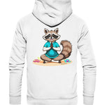 Lustiger Yoga Waschbär - Organic Fashion Hoodie