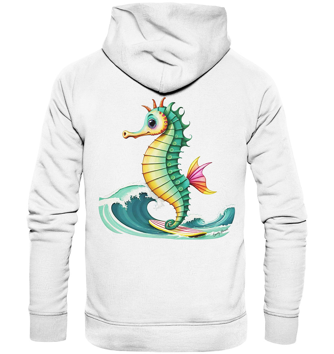 Surfing Seahorse - Organic Fashion Hoodie