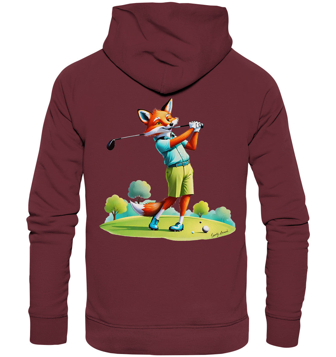 Golfing Fox - Organic Hoodie