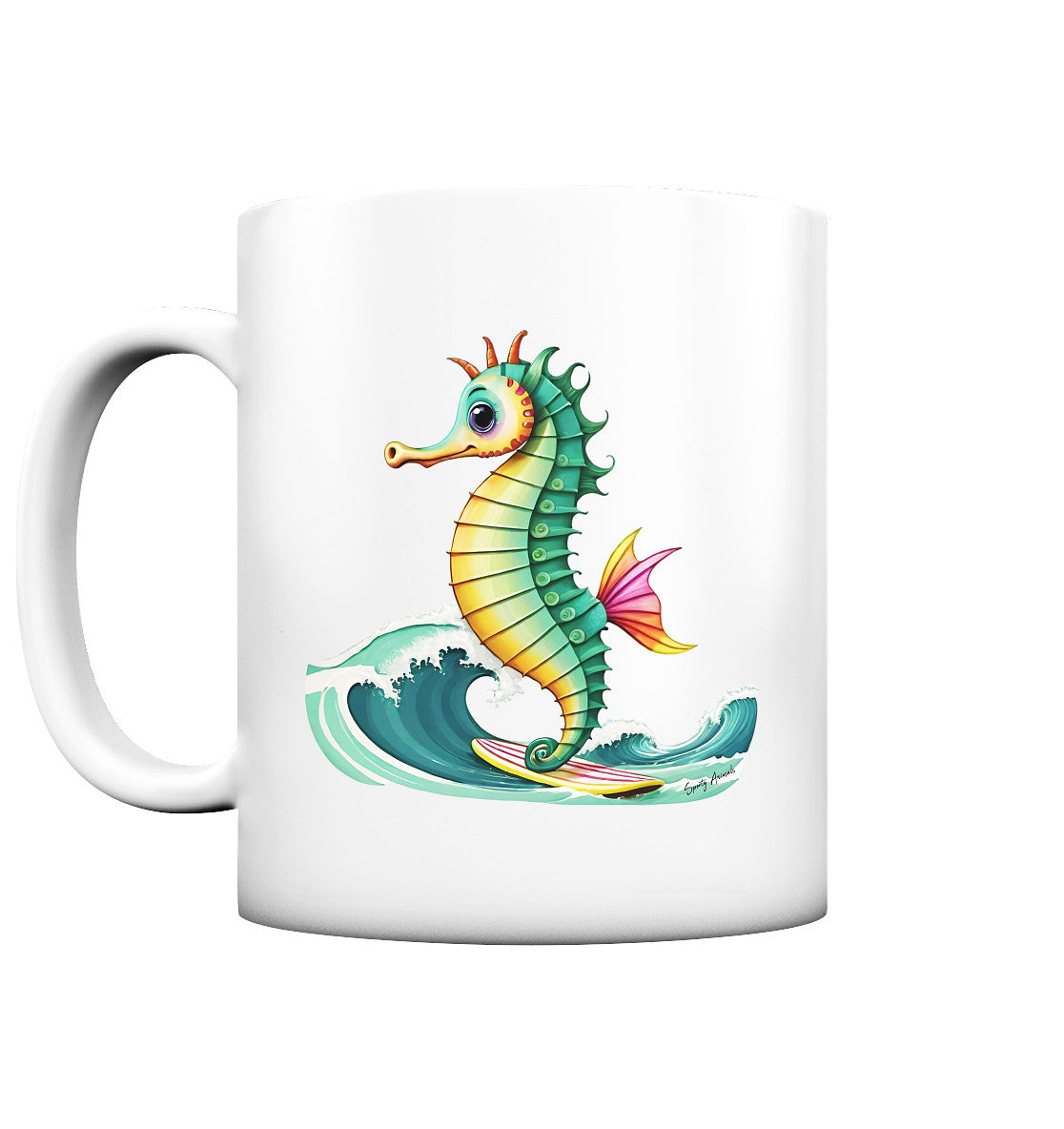 Surfing Seahorse - Tasse matt