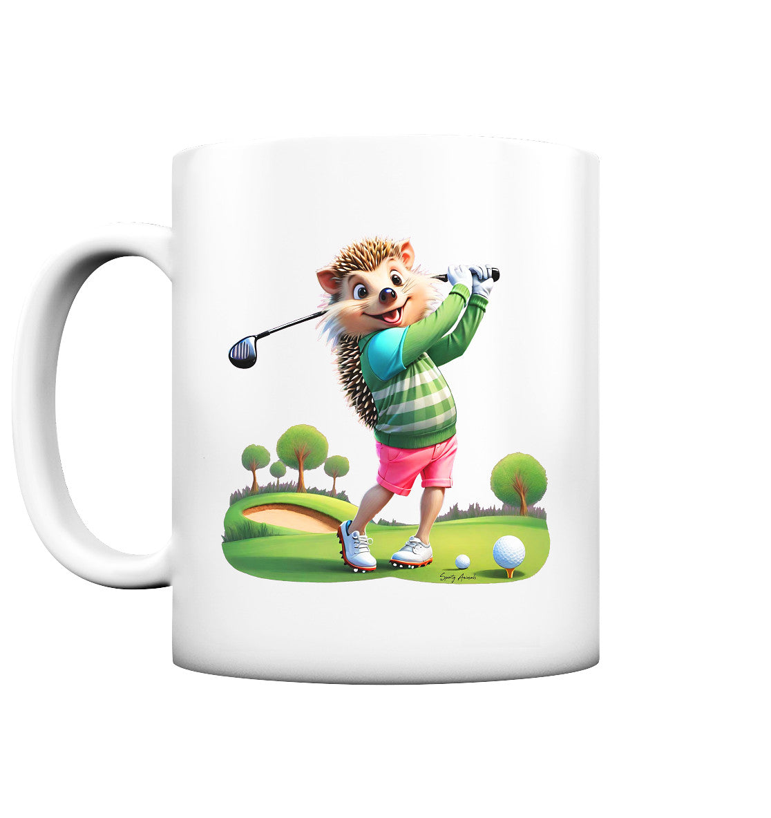 Golfing Hedgehog - Tasse matt