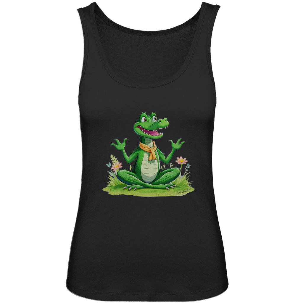 Yoga Crocodile - Damen Premium Organic Tank Top