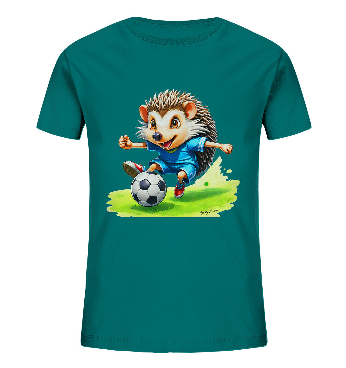 Soccer Hedgehog T-Shirt Kids   - Kids Organic Shirt