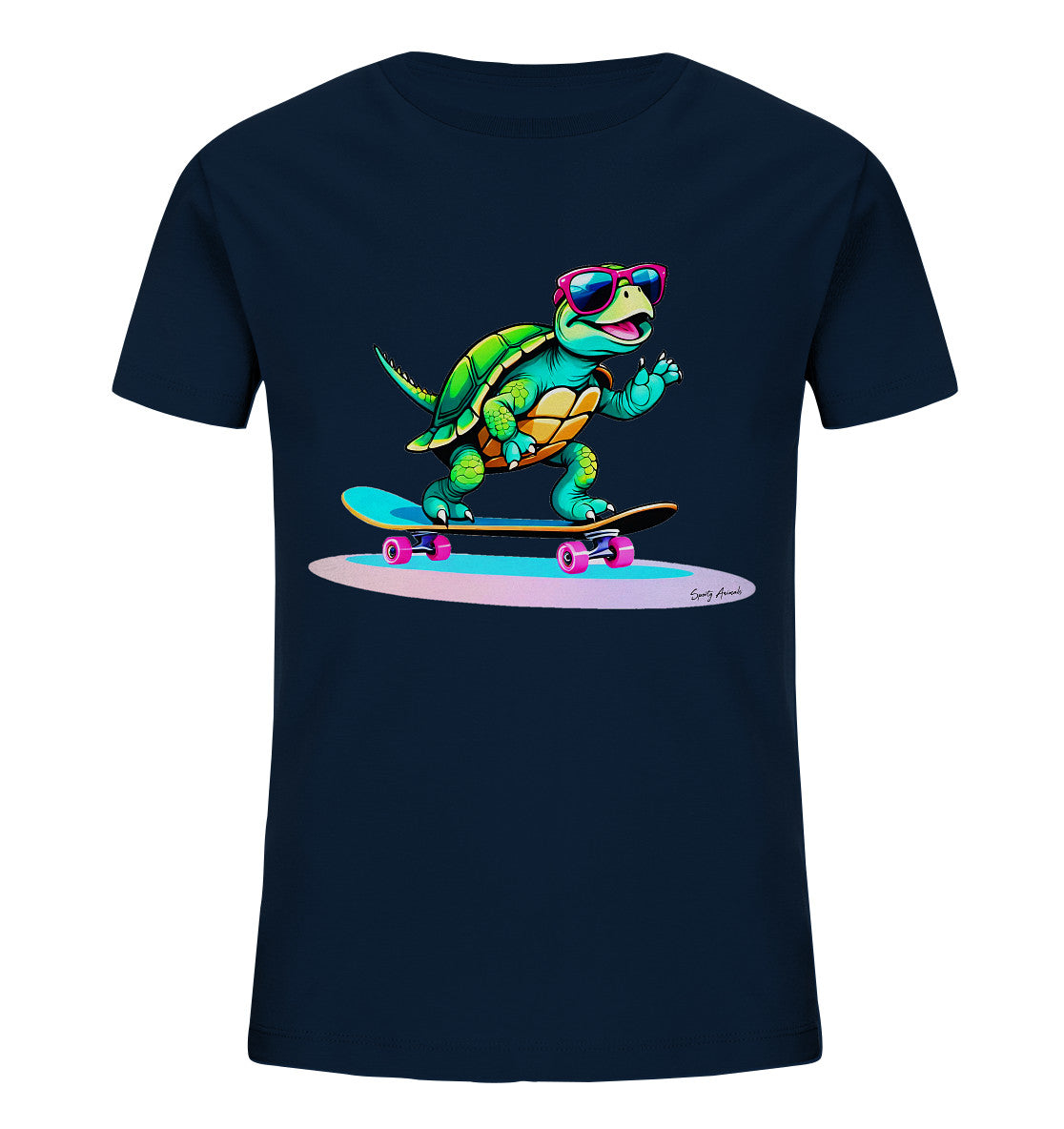 Skateboarding Turtle - Kids Organic Shirt