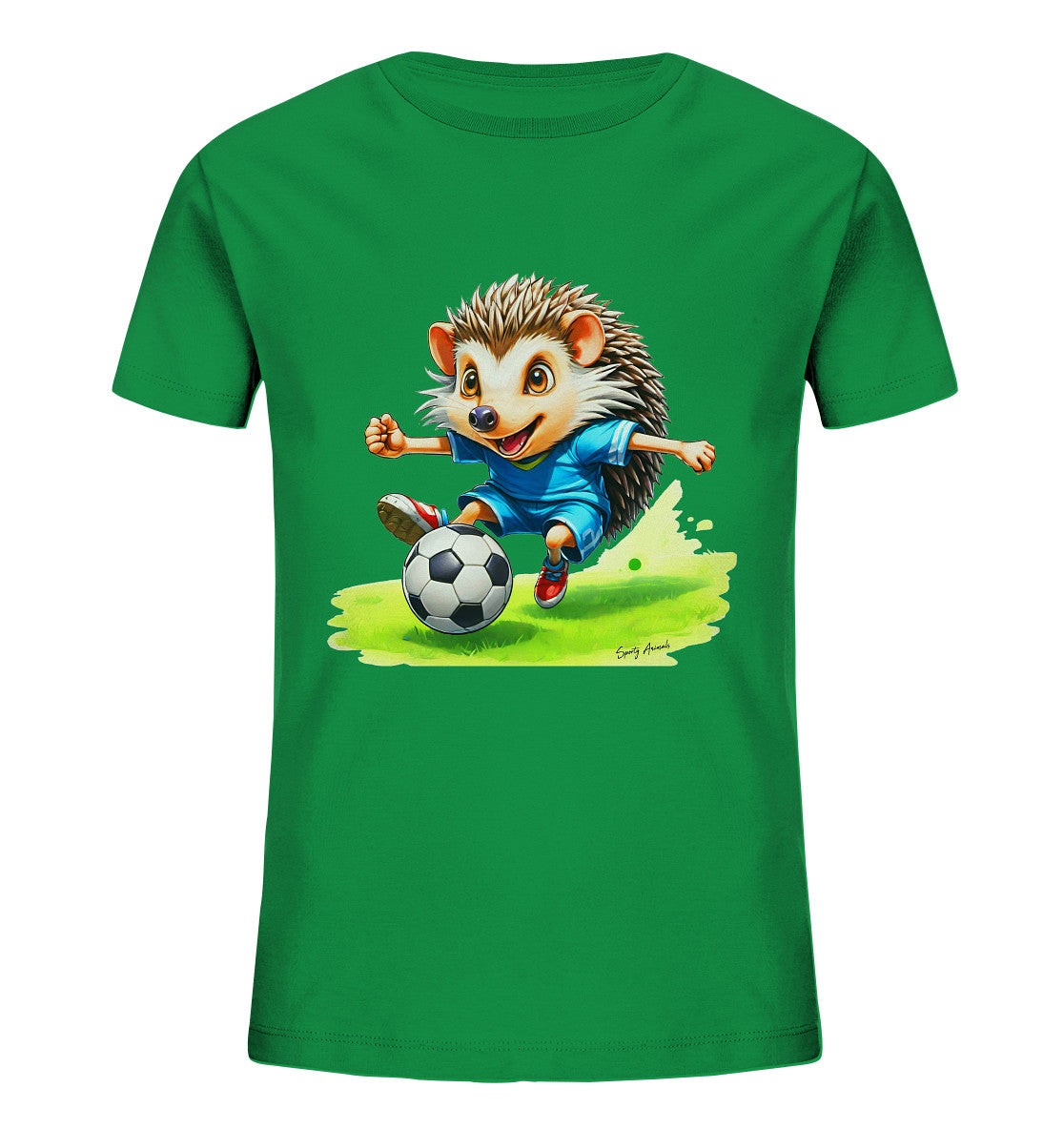 Soccer Hedgehog T-Shirt Kids   - Kids Organic Shirt