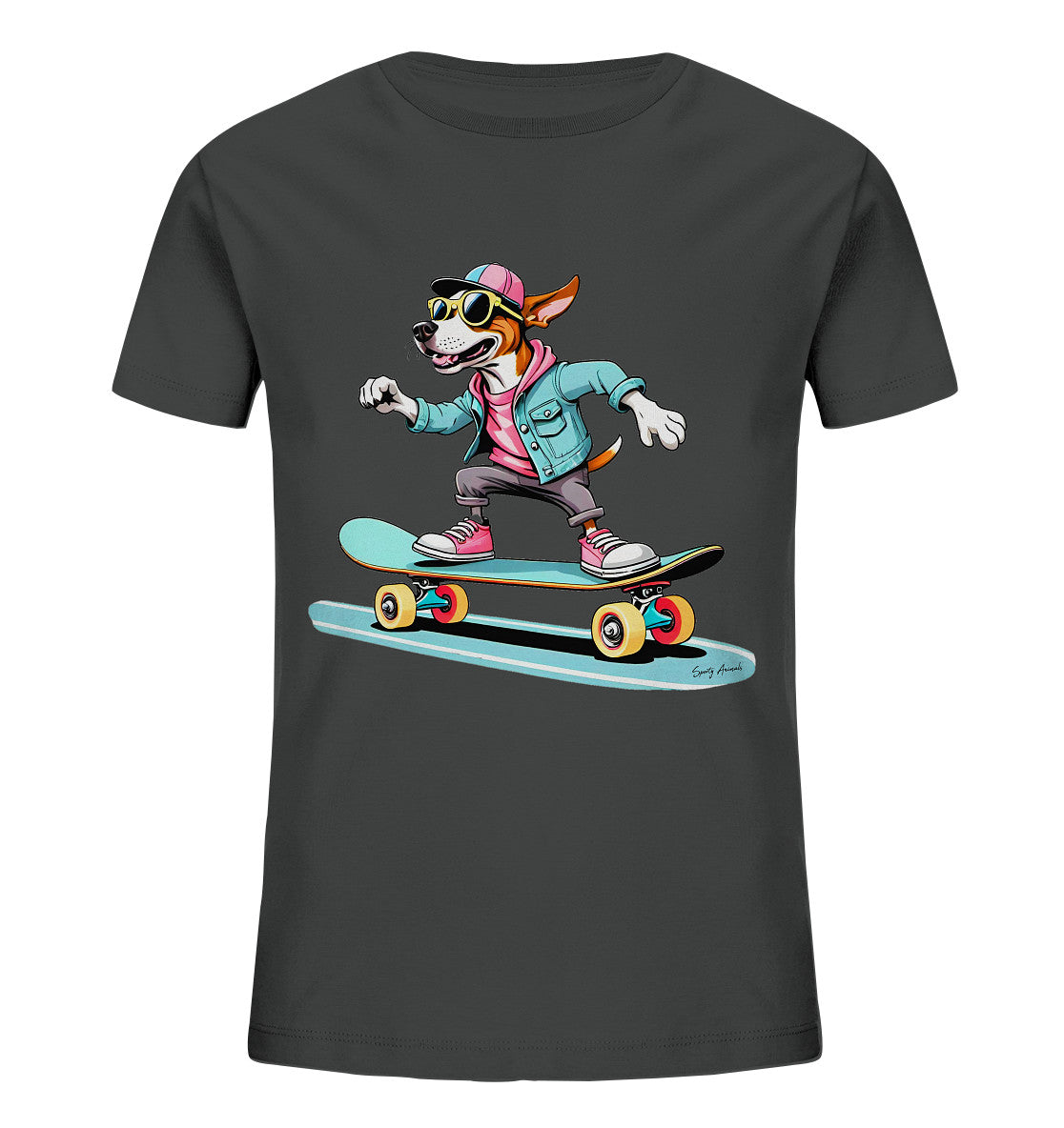 Skateboarding Dog  - Kids Organic Shirt