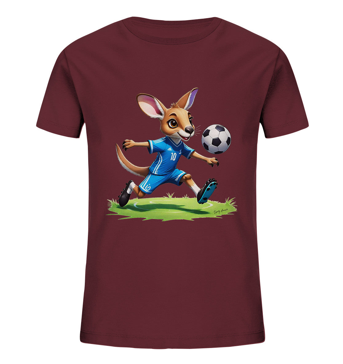 Soccer Kangaroo T-Shirt Kids    - Kids Organic Shirt